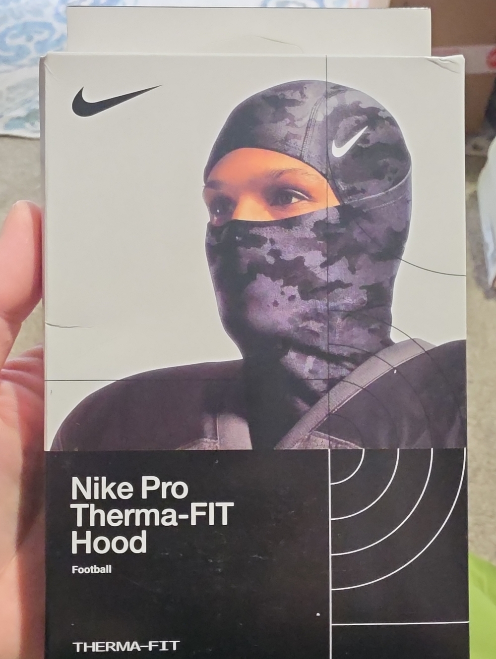 Nike Black Hood Packaging with White Text